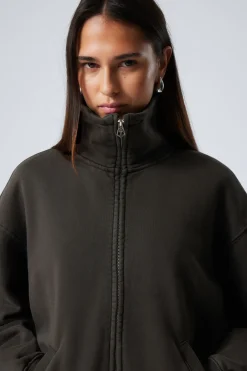 LOCKERER ZIP-CARDIGAN MIT TRICHTERKRAGEN|Weekday Hot