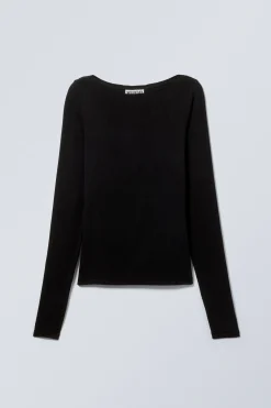 LONGSLEEVE MIT U-BOOT-AUSSCHNITT|Weekday Store