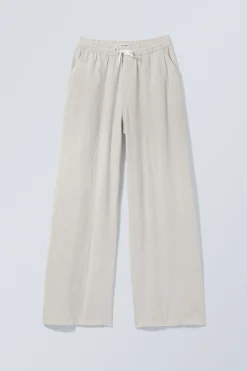 LÄSSIGE HOSE AUS LEINENMISCHUNG|Weekday Hot