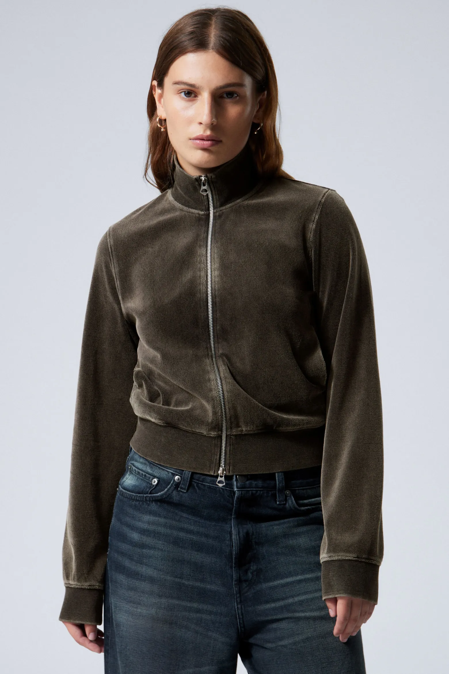 MINIJACKE AUS VERWASCHENEM SAMT|Weekday Shop