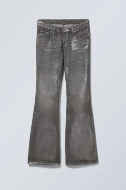 NOVA – SCHMALE BOOTCUT-JEANS MIT METALLIC-EFFEKT|Weekday Clearance