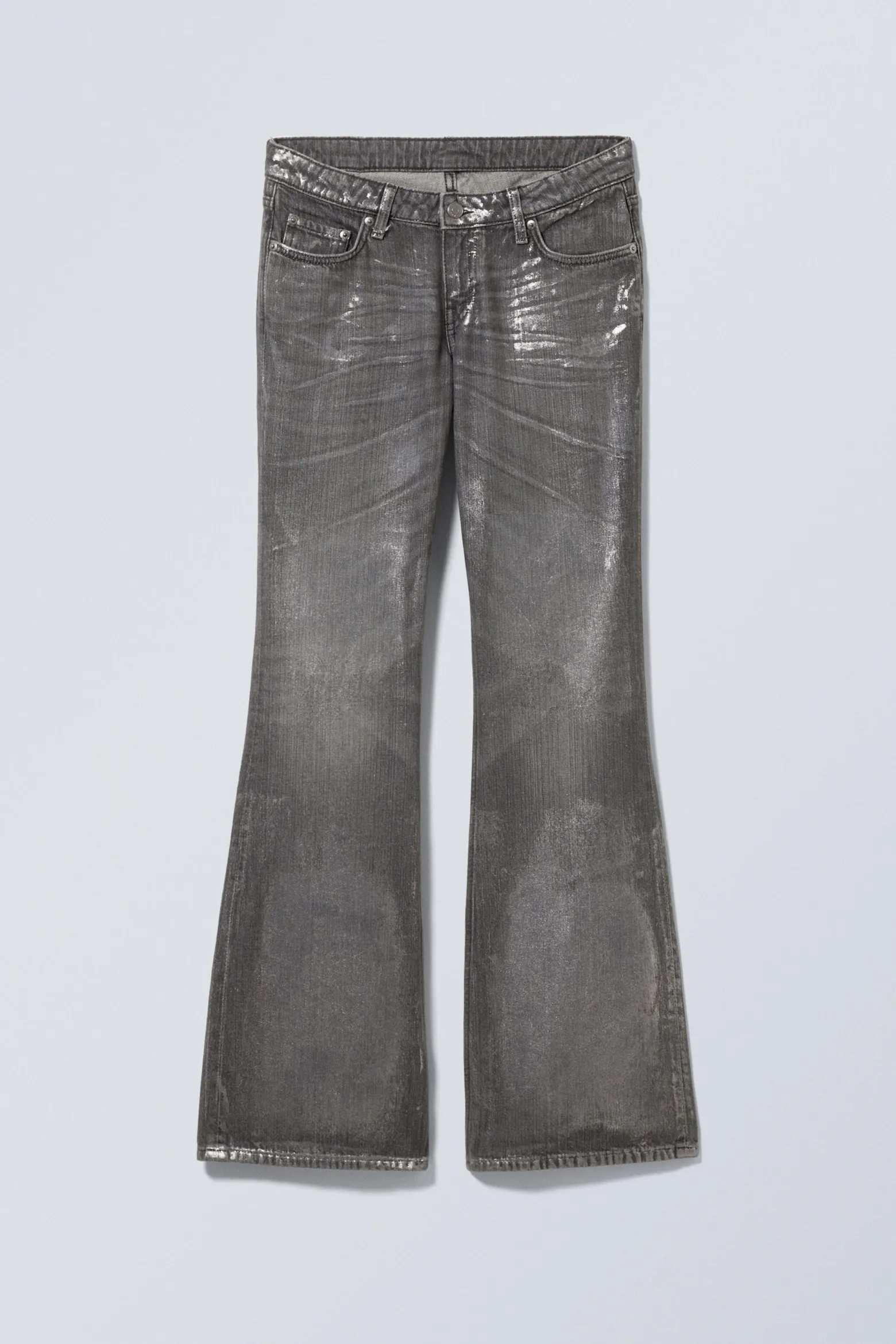 NOVA – SCHMALE BOOTCUT-JEANS MIT METALLIC-EFFEKT|Weekday Clearance