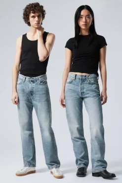 ORBIT MID WAIST REGULAR STRAIGHT LEG JEANS|Weekday Fashion