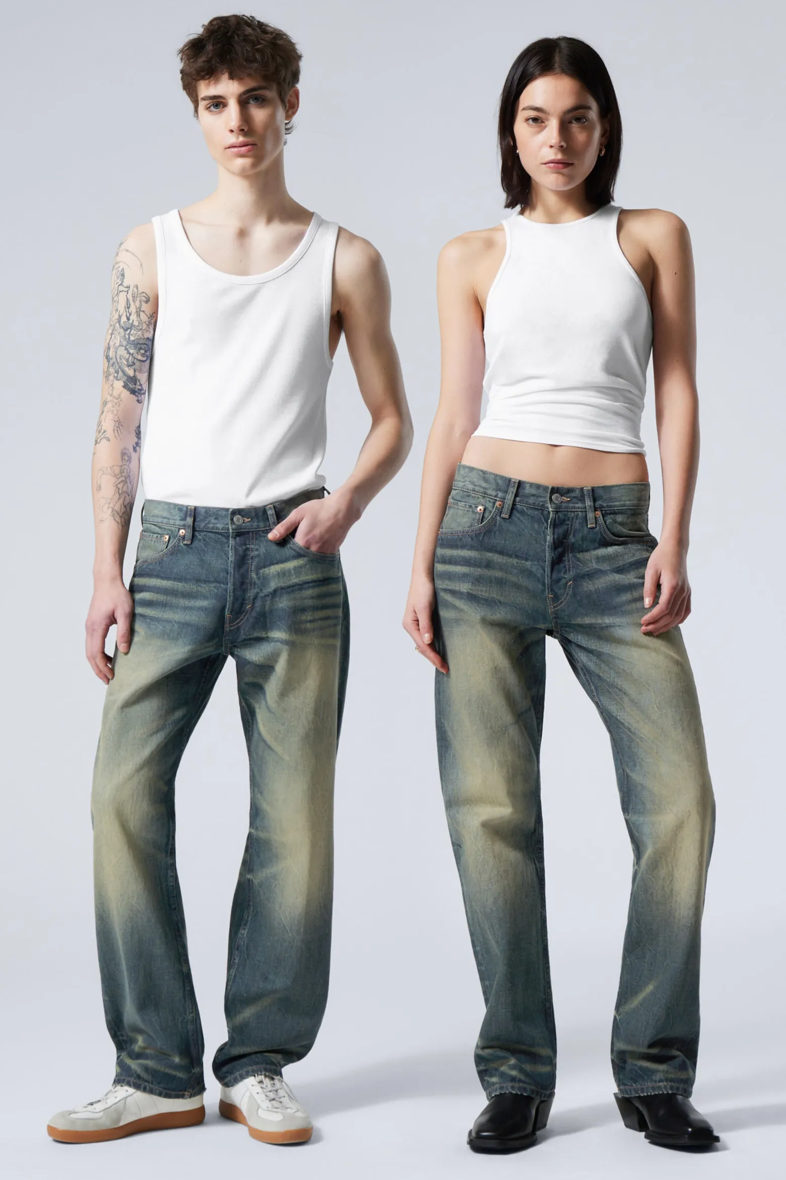 ORBIT MID WAIST REGULAR STRAIGHT LEG JEANS|Weekday Online
