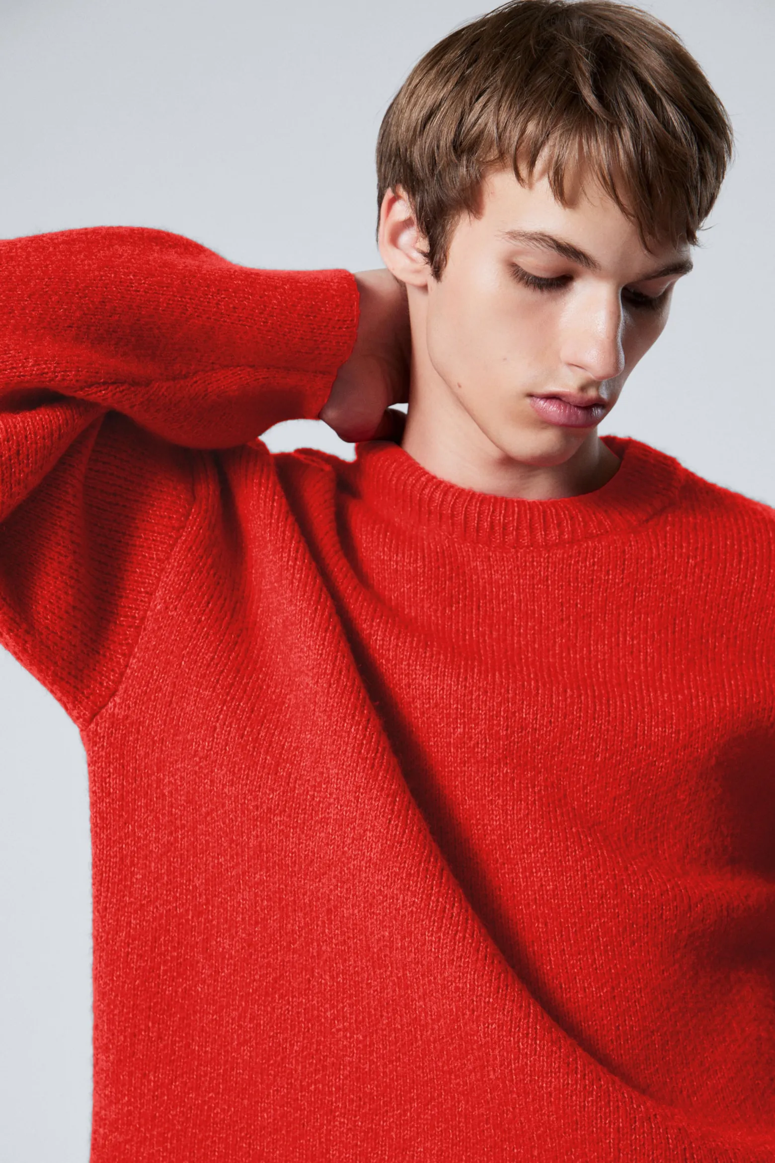 OVERSIZED-STRICKPULLOVER AUS WOLLMISCHUNG TEO|Weekday Hot