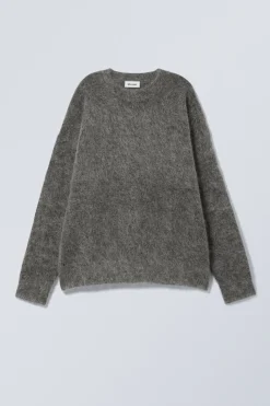 OVERSIZED-STRICKPULLOVER AUS MOHAIRMISCHUNG|Weekday Outlet