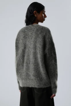 OVERSIZED-STRICKPULLOVER AUS MOHAIRMISCHUNG|Weekday Outlet