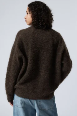 OVERSIZED-STRICKPULLOVER AUS MOHAIRMISCHUNG|Weekday Shop