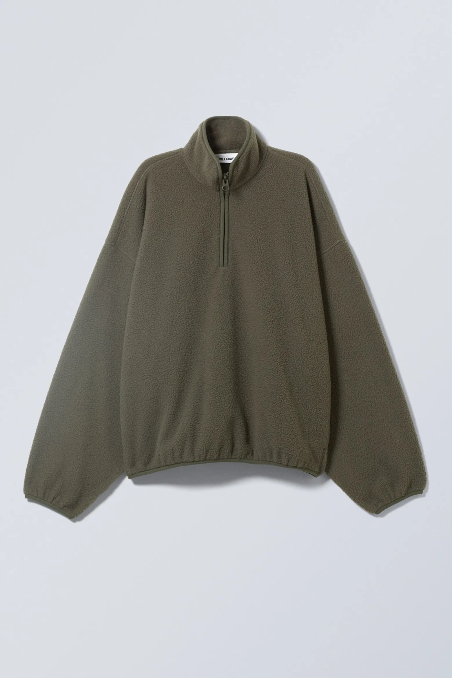 OVERSIZED-SWEATSHIRT AUS FLEECE MIT HALF-ZIP|Weekday Online