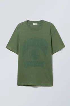 OVERSIZED-T-SHIRT MIT GRAFIKPRINT|Weekday Cheap