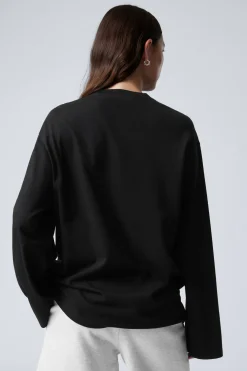 OVERSIZED-T-SHIRT MIT LANGEN ÄRMELN|Weekday Shop