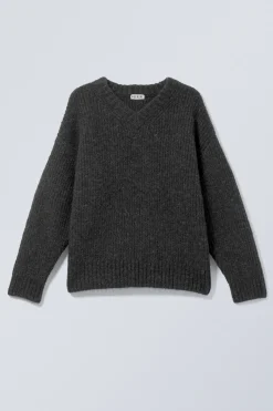 OVERSIZE-STRICKPULLOVER AUS WOLLMISCHUNG|Weekday Hot