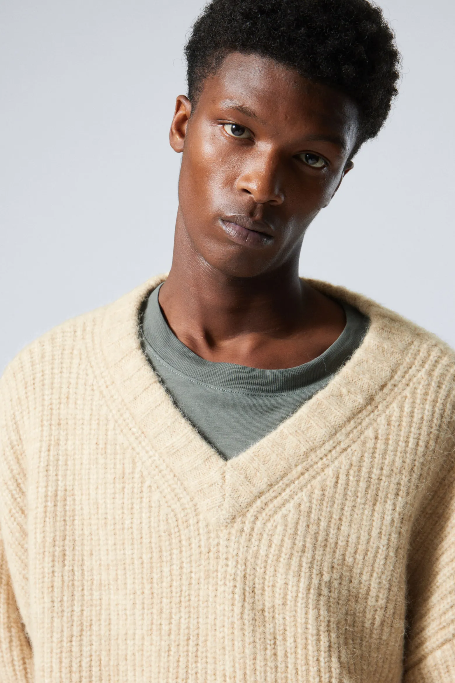 OVERSIZE-STRICKPULLOVER AUS WOLLMISCHUNG|Weekday Clearance
