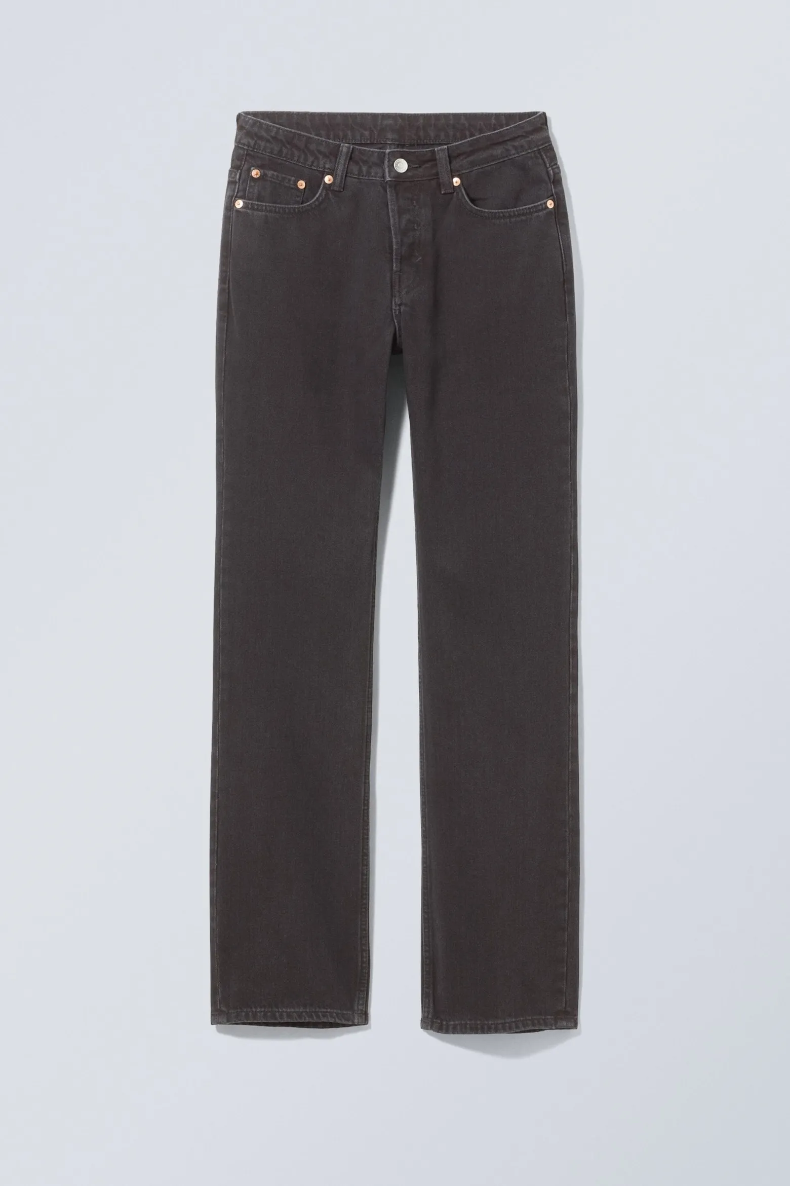 PIN MID WAIST REGULAR STRAIGHT LEG JEANS|Weekday Sale