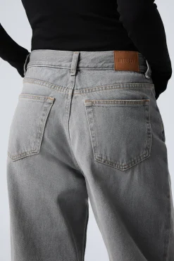 RAIL MID WAIST LOOSE WIDE LEG JEANS|Weekday Store