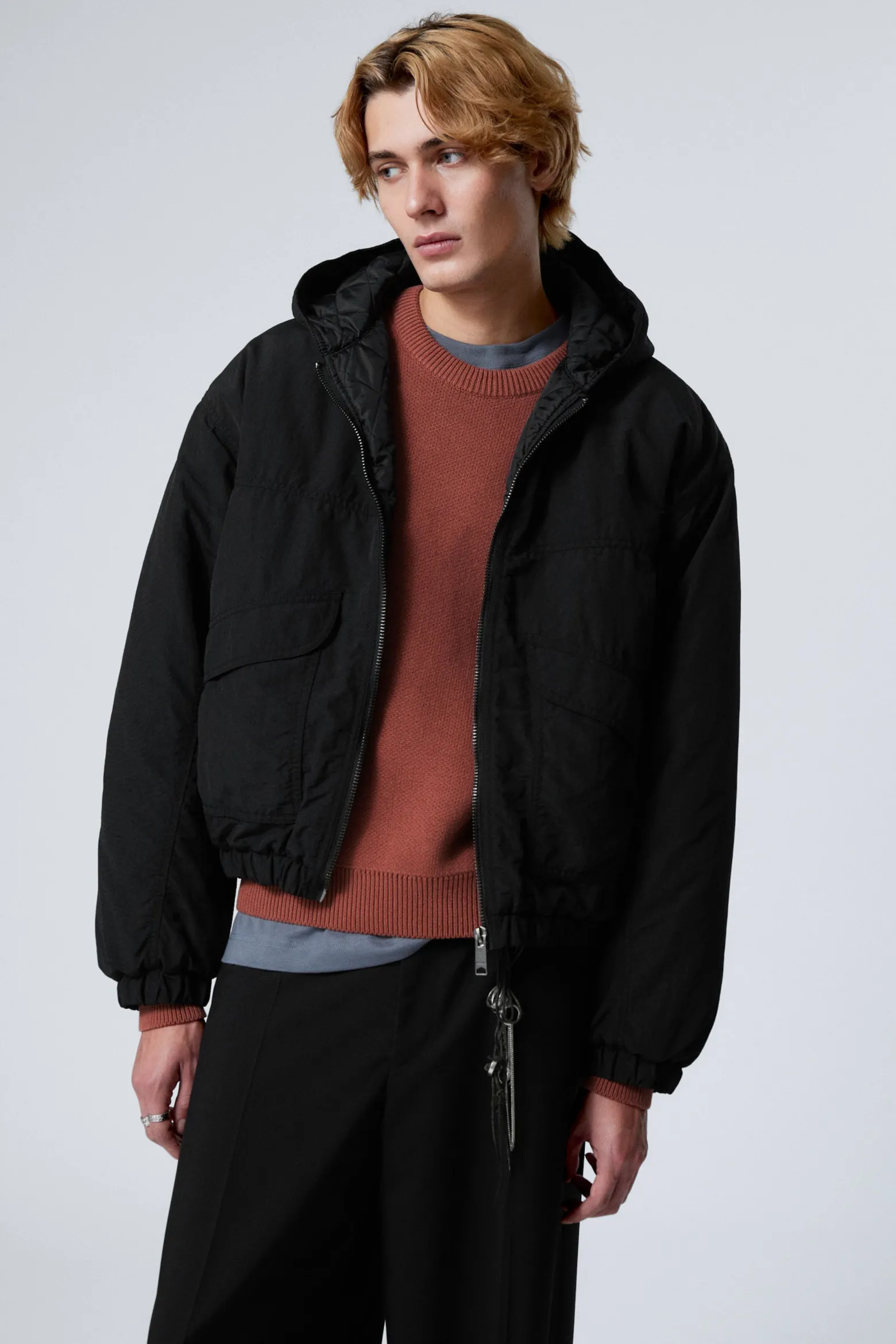 RELAXED NYLON BOMBER JACKER|Weekday Fashion
