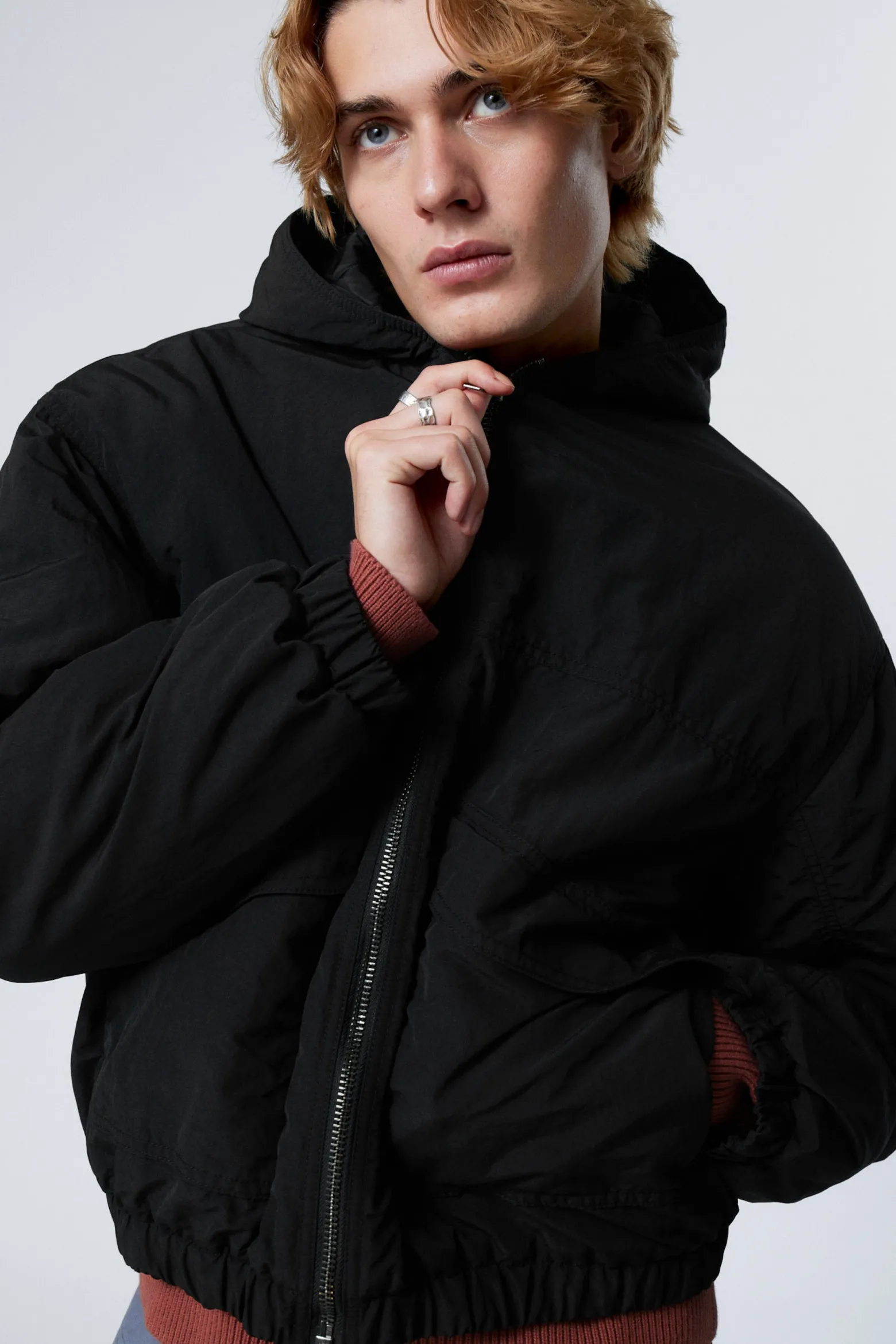 RELAXED NYLON BOMBER JACKER|Weekday Fashion