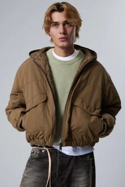RELAXED NYLON BOMBER JACKER|Weekday Clearance
