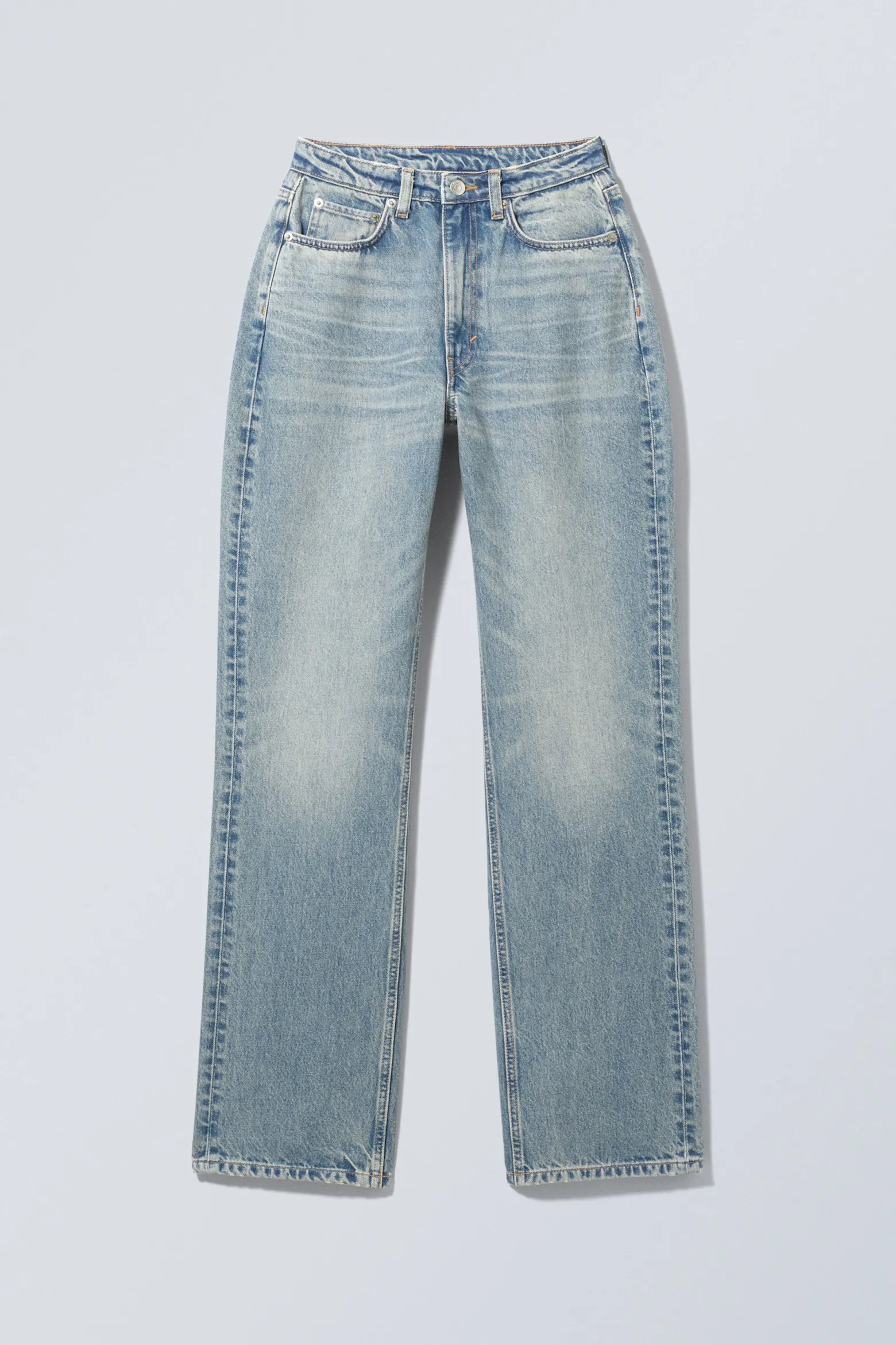 RESOLUTE CURVE HIGH WAISTED REGULAR STRAIGHT JEANS|Weekday Outlet