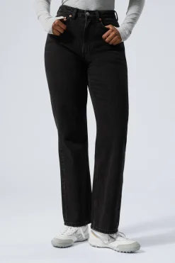 RESOLUTE CURVE HIGH WAISTED REGULAR STRAIGHT JEANS|Weekday New
