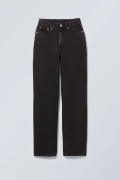 RESOLUTE CURVE HIGH WAISTED REGULAR STRAIGHT JEANS|Weekday New