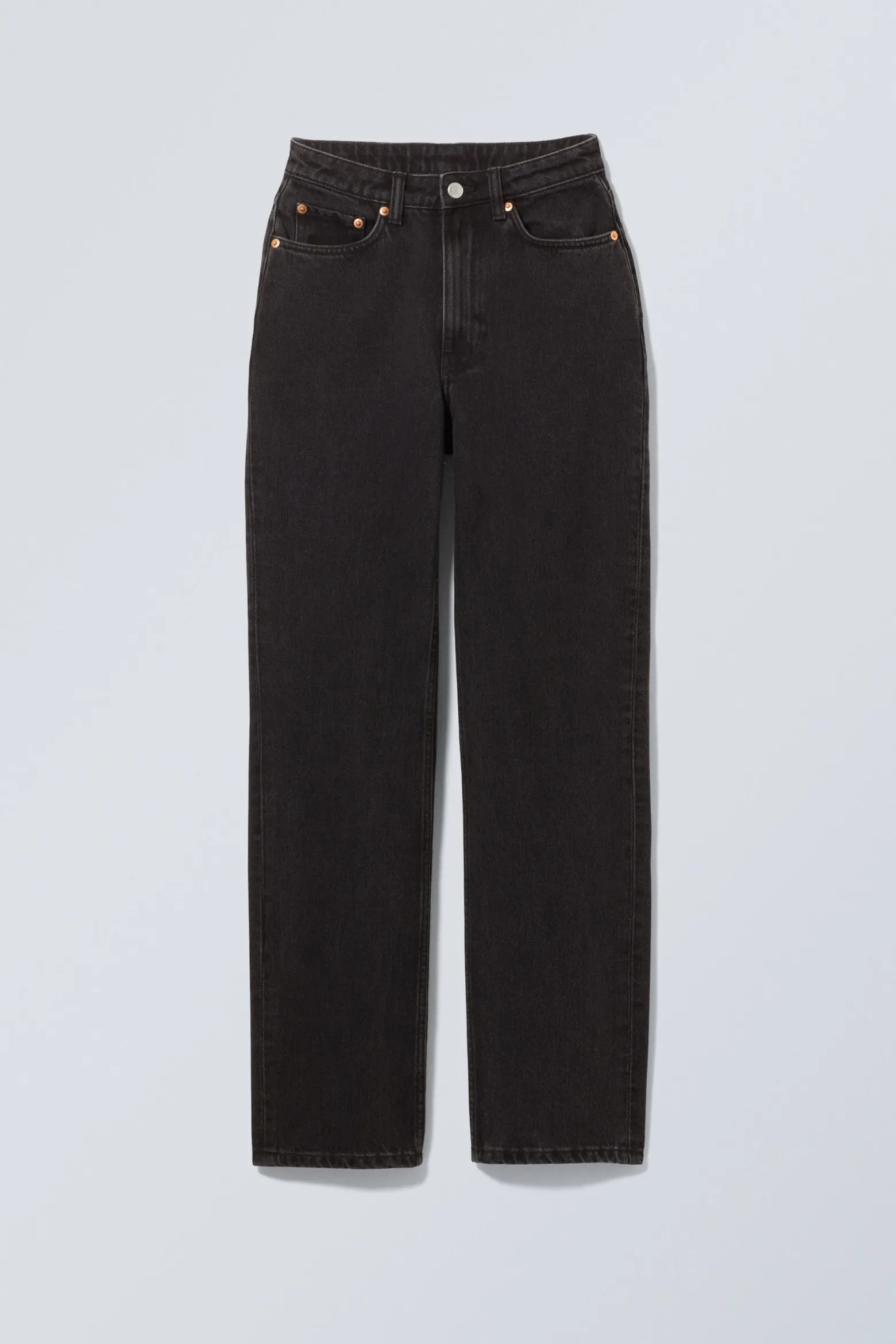 RESOLUTE CURVE HIGH WAISTED REGULAR STRAIGHT JEANS|Weekday New