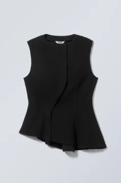 ÄRMELLOSES ASYMMETRISCHES SCHÖSSCHEN-TOP|Weekday Flash Sale