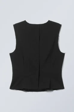 ÄRMELLOSES, FRANSIGES ANZUGTOP|Weekday Discount