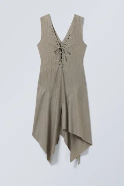 ÄRMELLOSES MIDIKLEID MIT SCHNÜRUNG|Weekday Best Sale