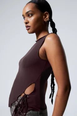 ÄRMELLOSES TOP MIT SEITLICHER SCHNÜRUNG|Weekday Best Sale