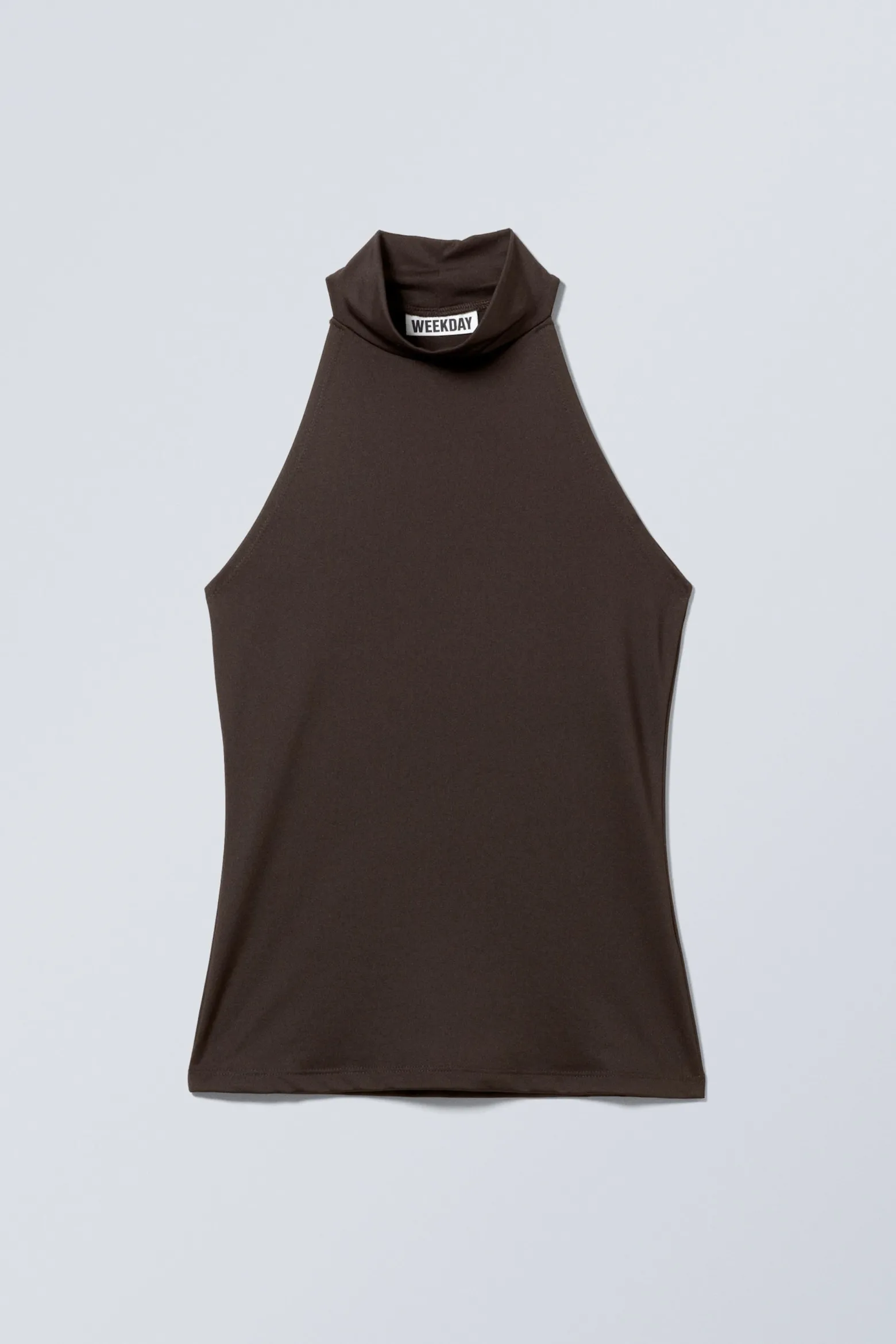 ÄRMELLOSES TURTLENECK-TOP MIT SCHMALER PASSFORM|Weekday Hot