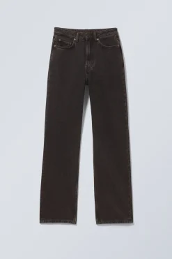 ROWE SUPER HIGH WAISTED REGULAR STRAIGHT LEG JEANS|Weekday Shop