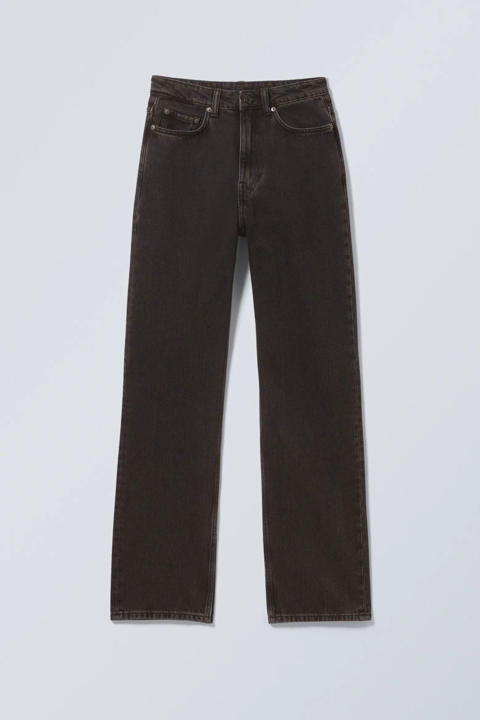 ROWE SUPER HIGH WAISTED REGULAR STRAIGHT LEG JEANS|Weekday Shop
