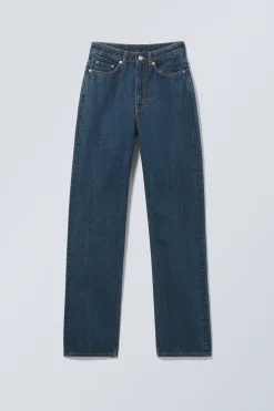 ROWE SUPER HIGH WAISTED REGULAR STRAIGHT LEG JEANS|Weekday Hot