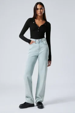 ROWE SUPER HIGH WAISTED REGULAR STRAIGHT LEG JEANS|Weekday Discount