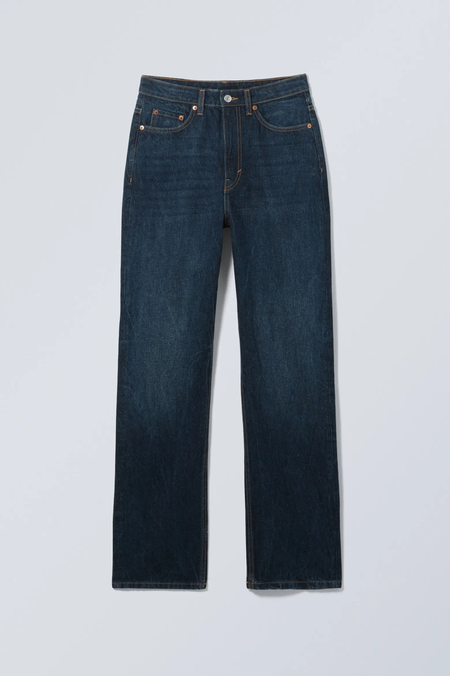 ROWE SUPER HIGH WAISTED REGULAR STRAIGHT LEG JEANS|Weekday Online