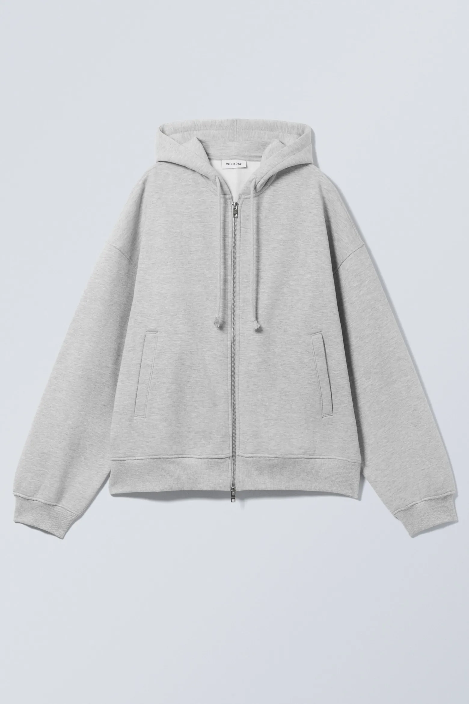 SCHWERER BOXY-KAPUZENPULLOVER MIT REISSVERSCHLUSS|Weekday Fashion