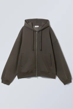 SCHWERER BOXY-KAPUZENPULLOVER MIT REISSVERSCHLUSS|Weekday Best Sale