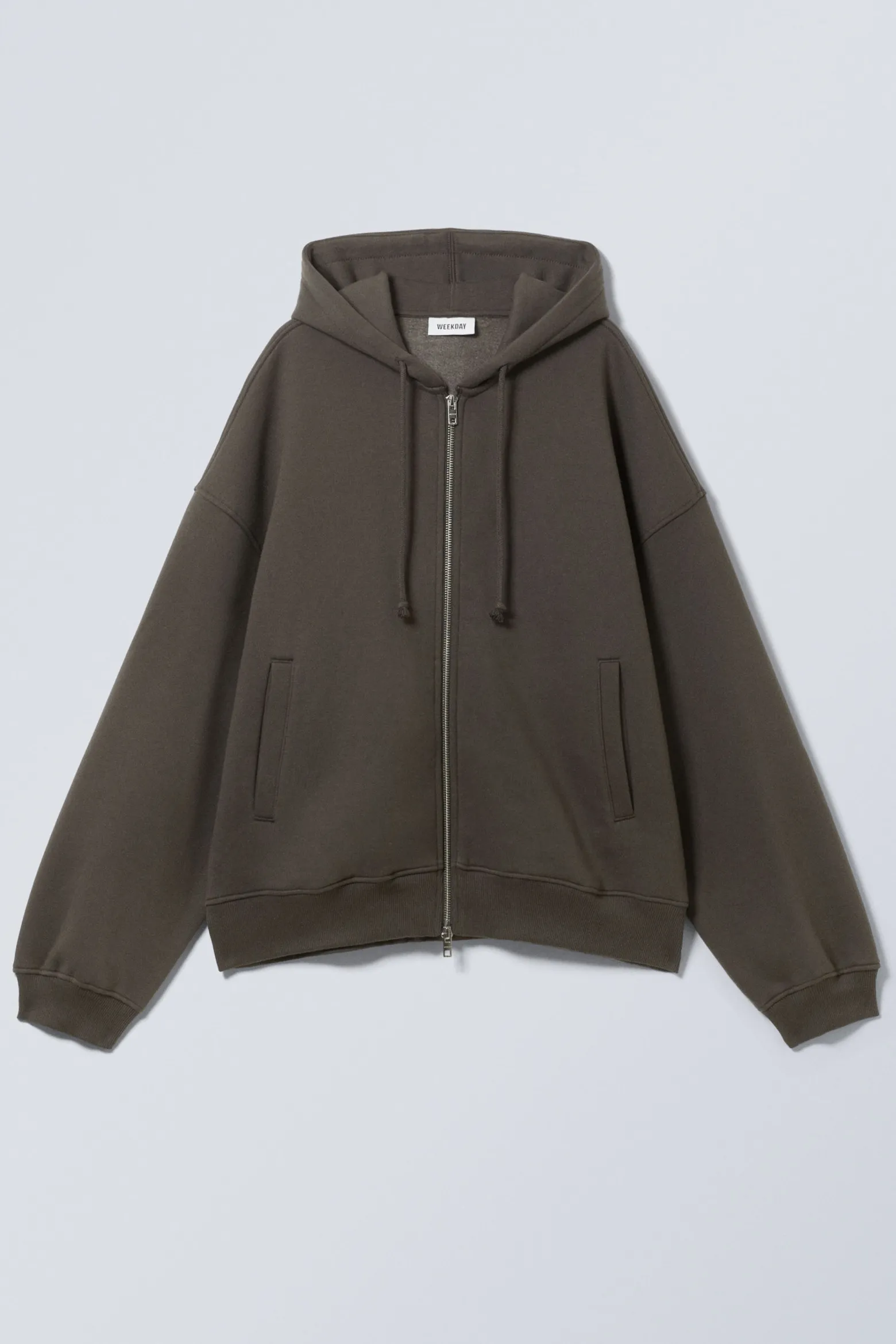 SCHWERER BOXY-KAPUZENPULLOVER MIT REISSVERSCHLUSS|Weekday Best Sale