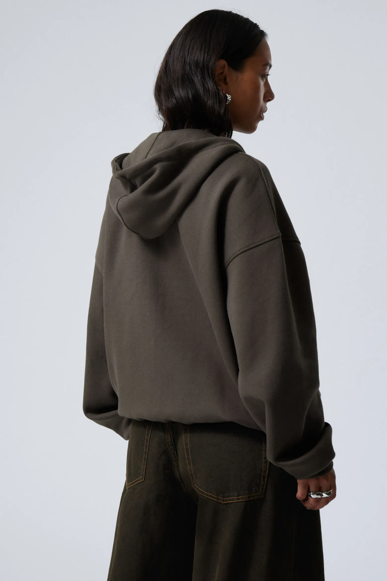 SCHWERER BOXY-KAPUZENPULLOVER MIT REISSVERSCHLUSS|Weekday Best Sale