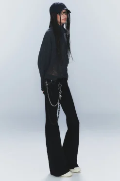 SKINNY-JEANS MIT SCHLAG UND NIEDRIGEM BUND|Weekday Best Sale