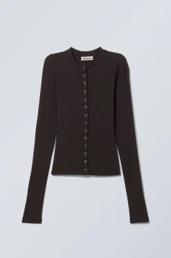 SLIM LONGSLEEVED BUTTONED CARDIGAN|Weekday Flash Sale