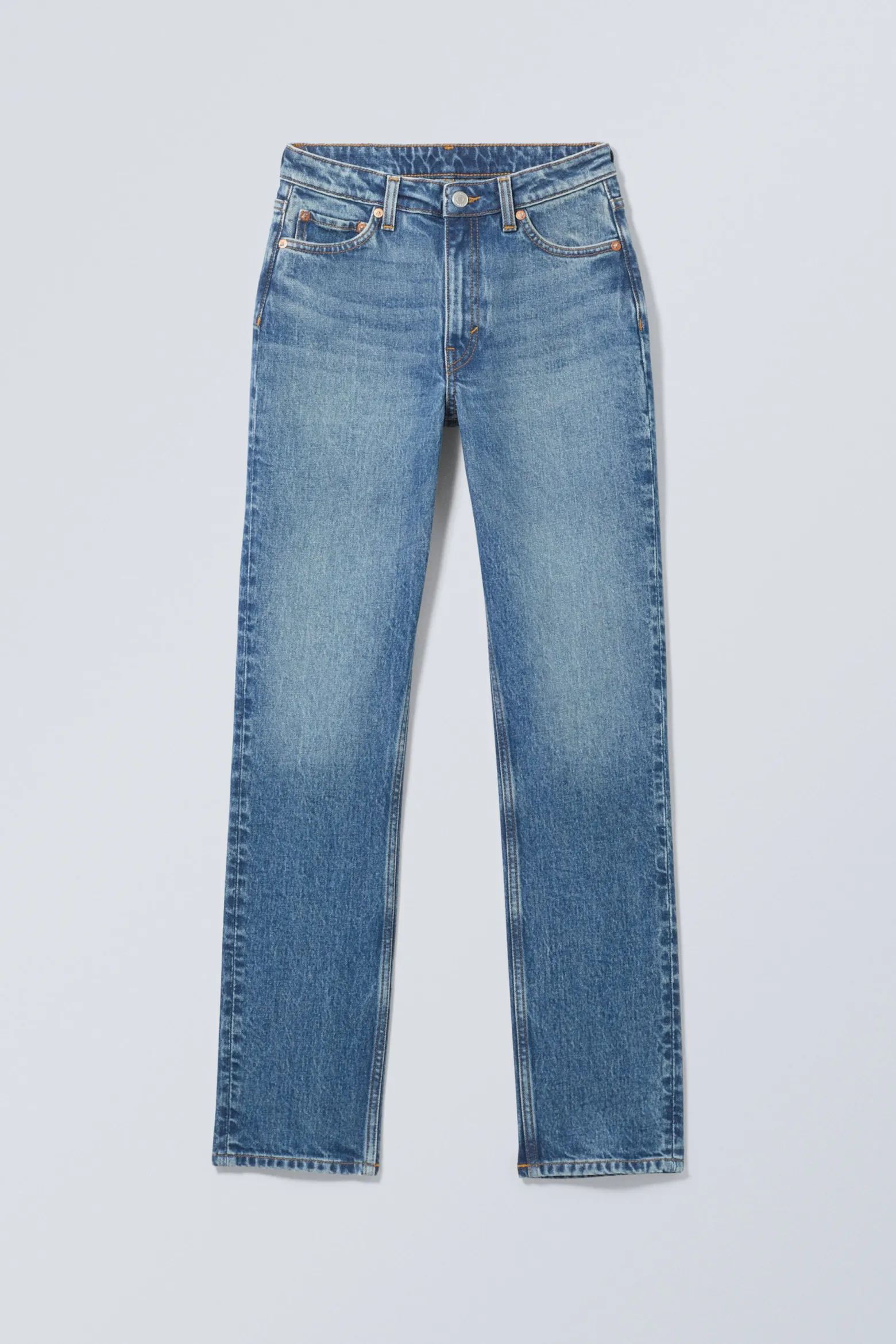 SMOOTH HIGH WAISTED SLIM LEG JEANS|Weekday New