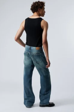 SPHERE LOW WAIST LOOSE STRAIGHT LEG JEANS|Weekday Cheap