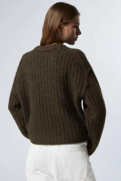 STRICKJACKE MIT ENTSPANNTER PASSFORM|Weekday Discount