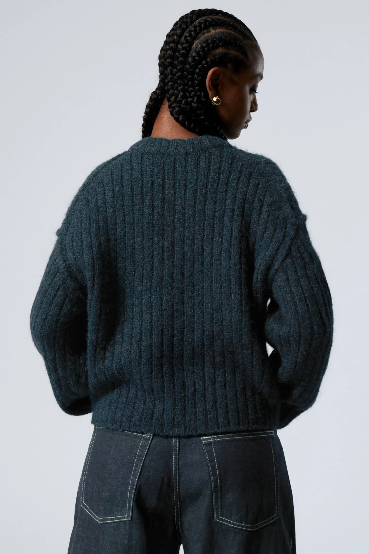 STRICKJACKE MIT ENTSPANNTER PASSFORM|Weekday Cheap