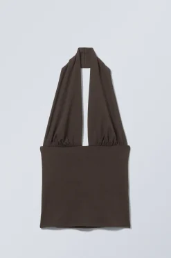 TIEF SITZENDES NECKHOLDER-TOP|Weekday Sale