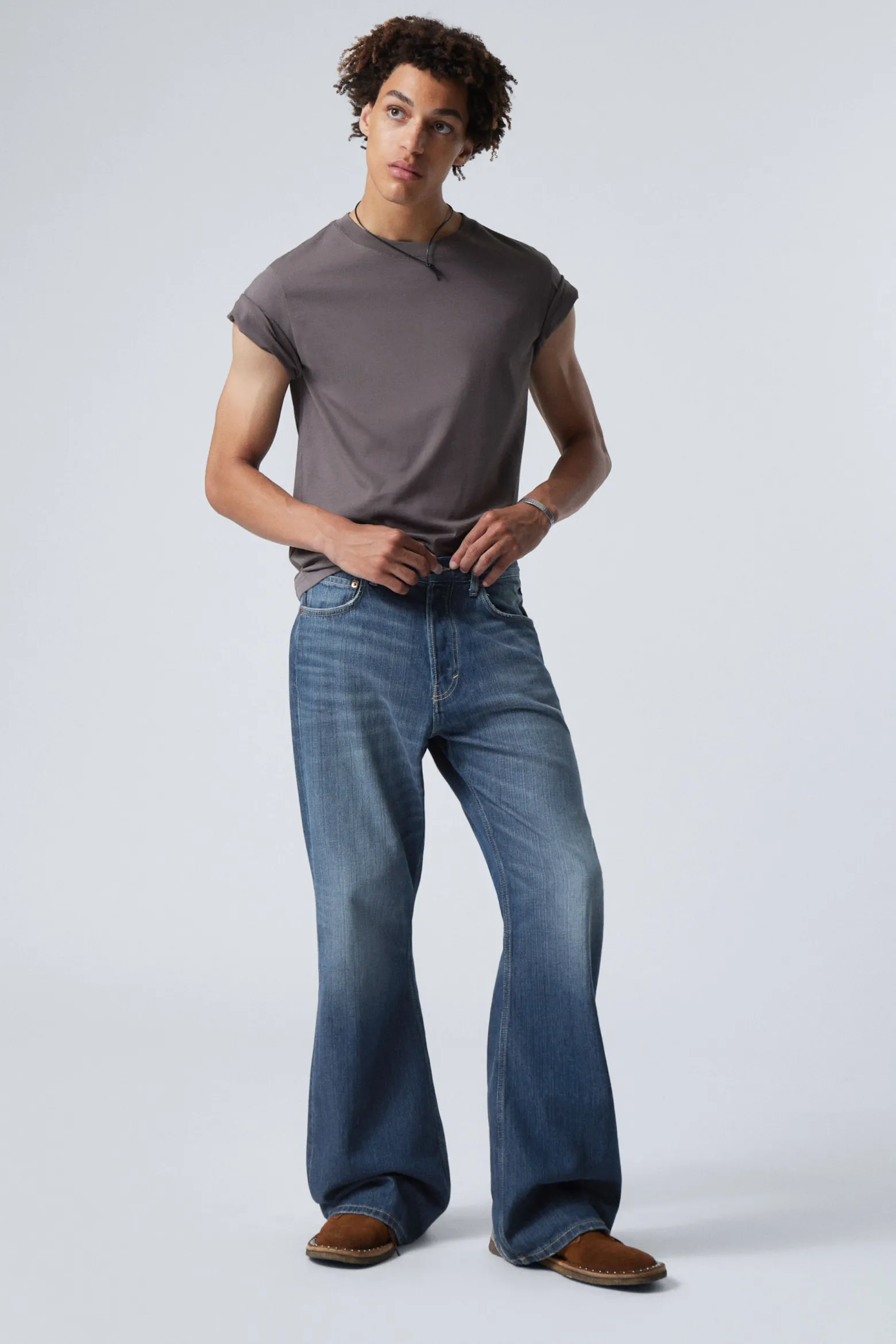 TIME LOOSE BOOTCUT LEG JEANS|Weekday Best Sale