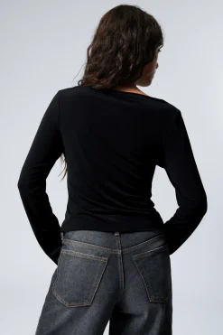 TOP MIT SEITLICHER BINDUNG|Weekday Fashion