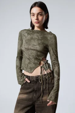 TOP MIT SEITLICHER BINDUNG|Weekday Cheap